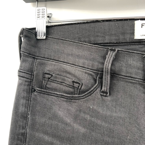 FRAME Jeans Le Skinny De Jeanne Grey Stretch Denim Gray Super Soft 27 Grays Inn - Picture 3 of 11